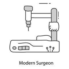 Robotic Surgery Symbol Featuring Automated Surgical Robotics For Modern Healthcare Systems