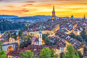 Bern, Switzerland Old Town Skyline 3071