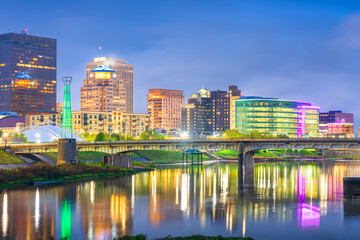 Dayton, Ohio, USA Skyline on the Great Miami River 3042
