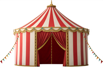 Classic Circus Tent – Red White Striped Big Top Carnival Circus