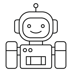 Robot Graphic Showing Smart Artificial Intelligence Machine For Modern Automation
