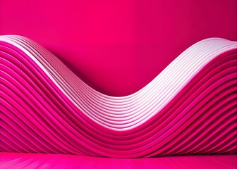 Vibrant wavy layered pink background with dynamic curved lines