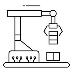 Industrial Robot Graphic Showing Automated Manufacturing Robot For Modern Industrial Facilities