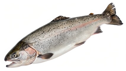 Fresh whole trout isolated onwhite background