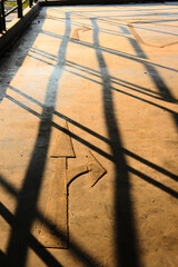 arrow sign  on floor