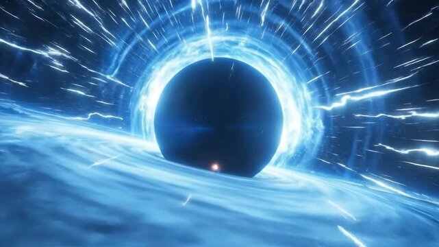 Stunning depiction of a black hole in the vast expanse of space.