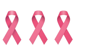 Pink breast cancer awareness ribbon symbol