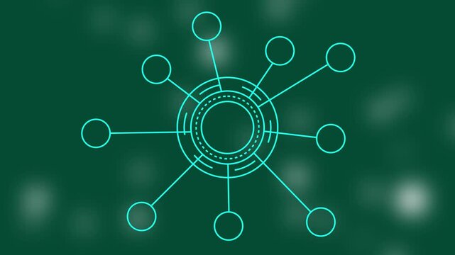 digital networking concept, digital network marketing icon , networking and connection technology icons. business or Sales growth concept animation. Motion graphics of network concept.