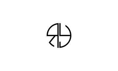 RY initial letters logo or RY monogram logo