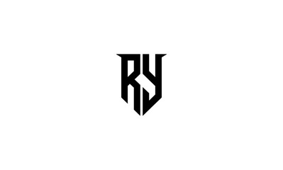 RY initial letters logo or RY monogram logo