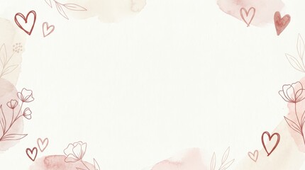 Romantic floral heart background design digital art soft pastel colors elegant aesthetic visual content ideal for invitations and love letters