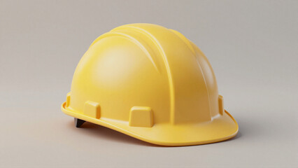 Fototapeta premium Construction Hard Hat Icon in Minimal 3D Style