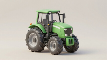 Obraz premium Heavy Duty Tractor Icon in Minimal 3D Style