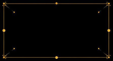 tech golden line frame, futuristic gold border black, neon gold highlight frame, tech UI gold outline, HUD style gold frame, sci fi golden interface border, digital interface gold trim, glowing gold U © QPIXEL