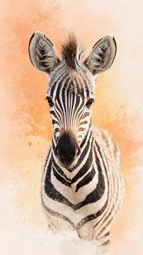 S&uuml;&szlig;es Zebrababy &ndash; Aquarell