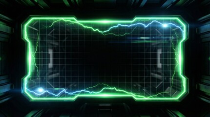High-end neon green electric template