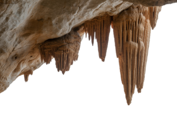 Cave Stalactites Formation Hanging from Ceiling