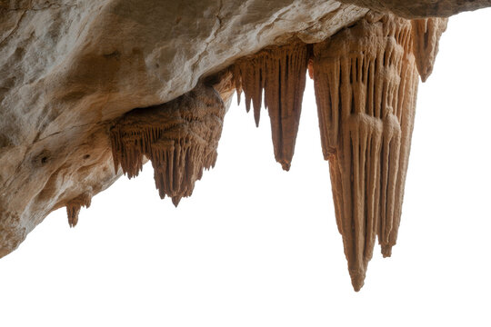 Cave Stalactites Formation Hanging from Ceiling