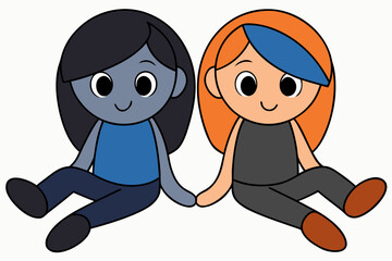 Two children sitting together