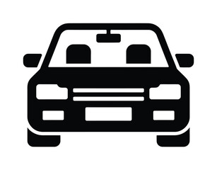 Obraz premium Black and white vector car illustration with minimalistic design