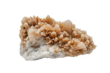 Aragonite crystal cluster on matrix