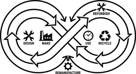 Obraz premium Circular economy business model for sustainability
