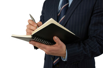 Businessman Taking Notes Isolated