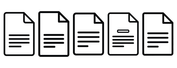 config file outline icons collection with multiple styles.