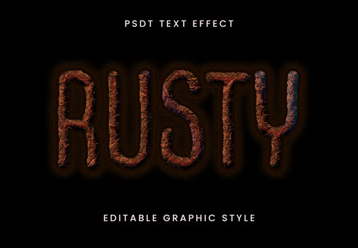 Brown And Black Corroded Grunge Text Effect Rusty Rough Font