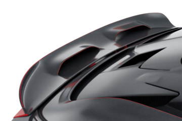 Car Back Wing Detail, Carbon Fiber