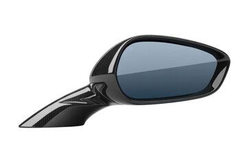 Carbon Fiber Car Mirror Isolated
