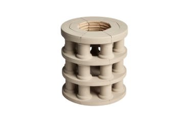 Ceramic chimney block isolated