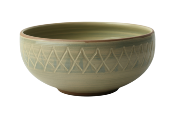 Ceramic Bowl with Pattern, Isolated