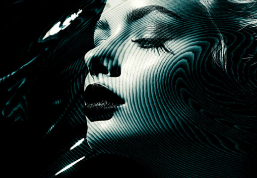 Dark Retro Engraved Photo Effect