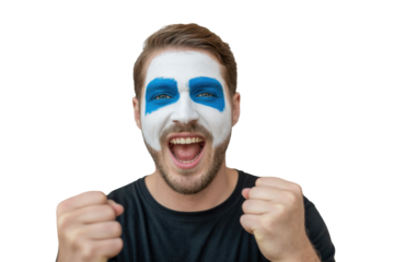 Excited Fan with Face Paint