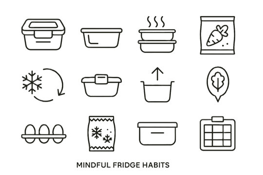 Label lines lid fridge open icon vector symbol clip chart icons wrap