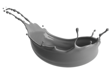 Gray Paint Splash Isolated