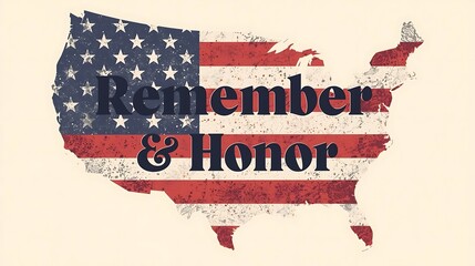 Veterans Day tribute with USA map and American flag