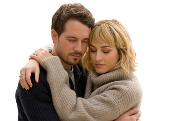 Fototapeta premium Loving Couple Embrace - Isolated