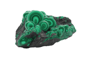 Malachite Mineral Specimen on Black