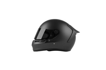 Obraz premium Matte Black Racing Helmet Isolated