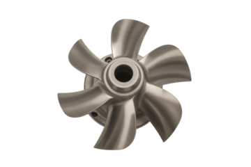 Metal Propeller on Isolated Background