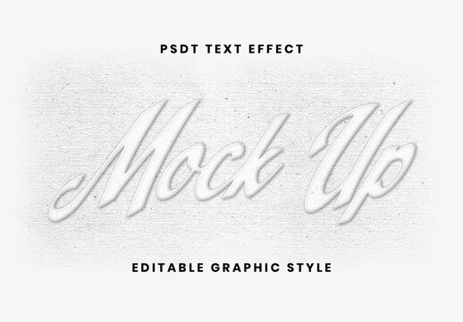 White And Gray Embossed Packaging Text Effect Elegant Script Font