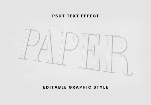 White And White Embossed Packaging Text Effect Minimalist Classic Font
