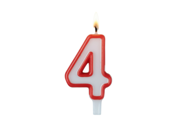 Number 4 Candle