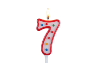 Number 7 Candle