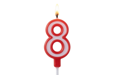 Number 8 Birthday Candle