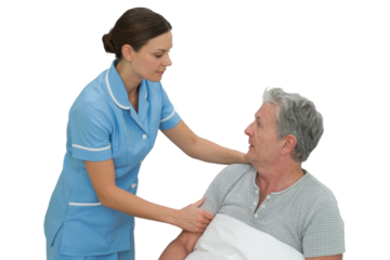 Nurse Comforting Senior Patient