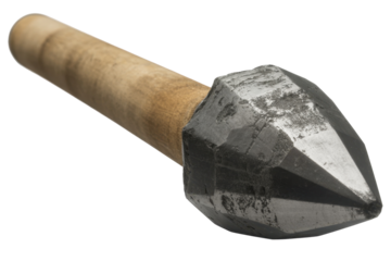 Old Metal Chisel with Wooden Handle