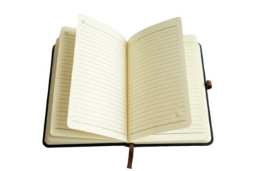 Open Notebook with Lined Pages